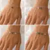 N3426e Bracelet personnalisé femme lettre gravée Argent 925 - Bijoux bracelets femmes en ligne Ninanina