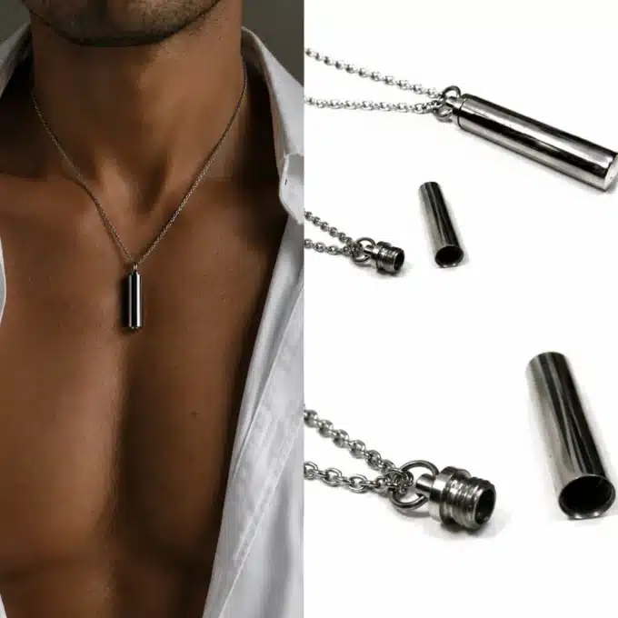 N3433d Collier message personnalisé - pendentif Acier inoxydable argenté - Bijoux colliers personnalisés en ligne