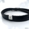 N3453 Bracelet lettre perle personnalisée Acier et cuir 2 tours - Bijoux Bracelets en ligne Ninanina