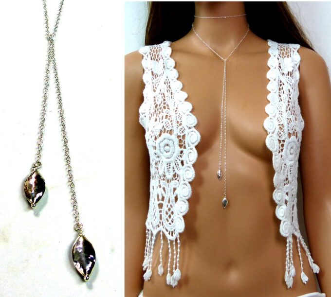 N3470ter collier long sautoir argent massif