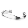 N3508 Bracelet Jonc Argent 2 boules Homme ouvert réglable - Bijoux Bracelets Hommes en ligne Ninanina