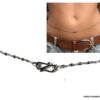 N3531a Chaine grain de café acier femme pour la taille - Bijoux Chaines en ligne Ninanina