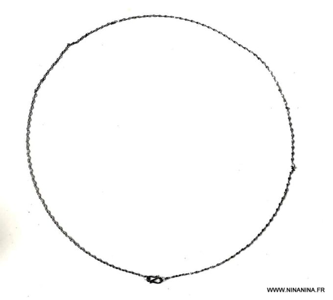 N3531f Chaine grain de café acier femme pour la taille - Bijoux Chaines en ligne Ninanina