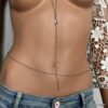 N3610c Chaine de corps pas cher Acier inoxydable argent femme - Bijoux de corps en ligne Ninanina