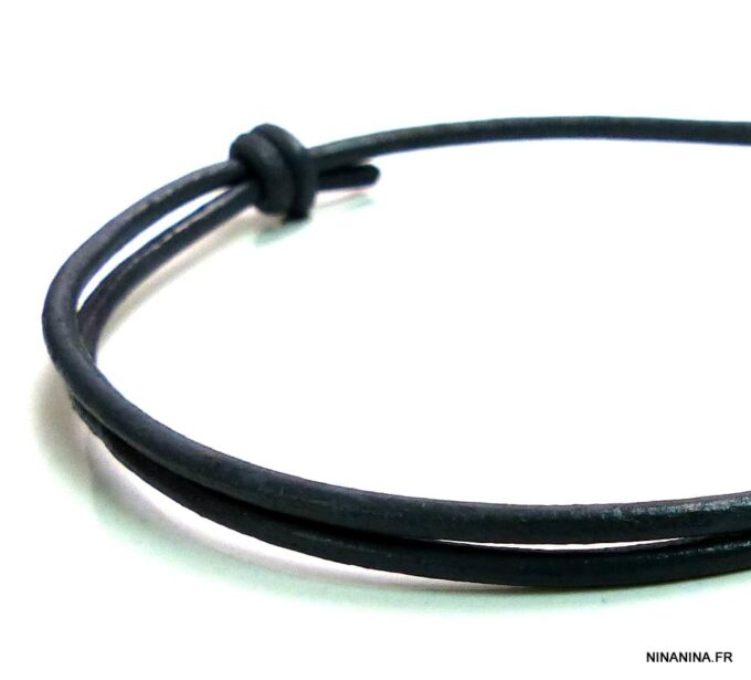 N3650ter bracelet cordon cuir gris