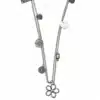 N3653d Collier fantaisie femme double rang argenté et pampilles - Bijoux colliers femmes en ligne Ninanina