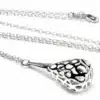 N3685c Collier femme pendentif goutte Argent plaqué filigrané - Bijoux Colliers femmes en ligne Ninanina