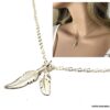 N3699a Collier plume femme en argent 925 massif - Bijoux Colliers en ligne Ninanina
