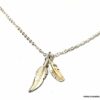 N3699d Collier plume femme en argent 925 massif - Bijoux Colliers en ligne Ninanina