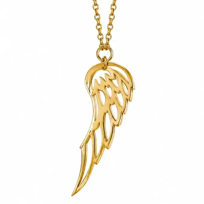 N3792a Chaine de taille femme pendentif aile d'ange Acier doré - Bijoux de corps femmes en ligne Ninanina