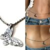 N3797 Chaine de taille femme papillon Acier inoxydable argent - Bijoux de corps en ligne Ninanina