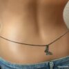 N3797b Chaine de taille femme papillon Acier inoxydable argent - Bijoux de corps en ligne Ninanina