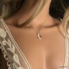 N3810b Sautoir Swarovski sublime goutte cristal Argent femme - Bijoux Colliers en ligne Ninanina