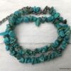 N3892b Bracelet perles turquoises irrégulières ships howlite turquoise - Bijoux Bracelets en ligne Ninanina
