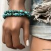 N3892f Bracelet perles turquoises irrégulières ships howlite turquoise - Bijoux Bracelets en ligne Ninanina