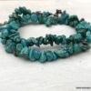 N3893e Bracelet de cheville bleu perles irrégulières ships turquoises - Bijoux Bracelets en ligne Ninanina