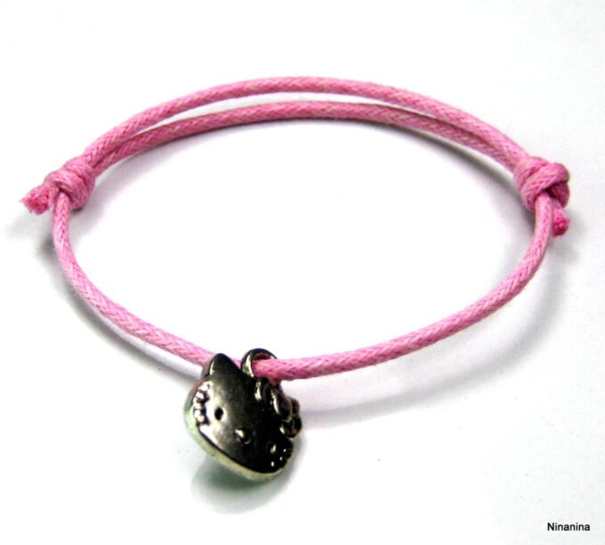 N389ter bracelet cordon enfant hello kitty