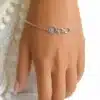 N3910a Bracelet personnalisé infini Argent 925 massif pour femme -Bijoux bracelets femmes en ligne Ninanina