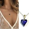 N3913a Sautoir femme Swarovski pendentif coeur et argent 925 - Bijoux Colliers en ligne Ninanina