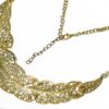 N3931j Collier Plastron Femme Or Feuilles En Métal Doré - Bijoux Colliers Femmes en ligne Ninanina
