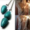 N3941a Sautoir Acier inoxydable pendentif howlite turquoise - Bijoux Colliers en ligne Ninanina