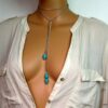 N3941d_collier_long_acier_inoxydable_et_turquoise