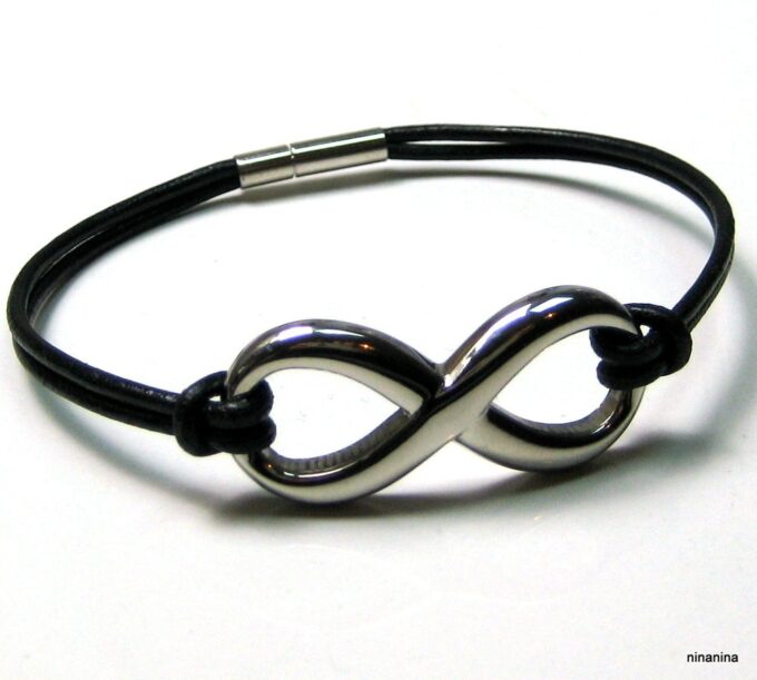 N3955g_bracelet_cordon_cuir_infini_acier_inoxydable