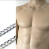 N3966c Chaine maille gourmette argent plaqué pour homme - Bijoux Colliers en ligne Ninanina