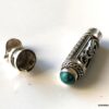 N3968b Pendentif funéraire Argent 925 massif Et Turquoise bleue - Bijoux funéraires en ligne Ninanina