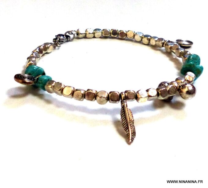 N4007c_Bracelet_femme_metal_argente_turquoises_naturelles_NINANINA