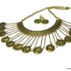 N4041a collier tribal pièces métal doré or