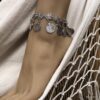 N4053g Chaine cheville Inde tribal métal argenté pour femme - Bijoux de pieds en ligne Ninanina