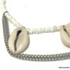 N4137b Bracelet au bras coquillage cauri rocaille blanche femme - Bijoux Bracelets en ligne Ninanina