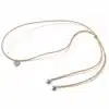 N4140b Collier de dos original fait main - cordon cuir breloque coeur Argent style boheme - Bijoux colliers femmes en ligne Ninanina