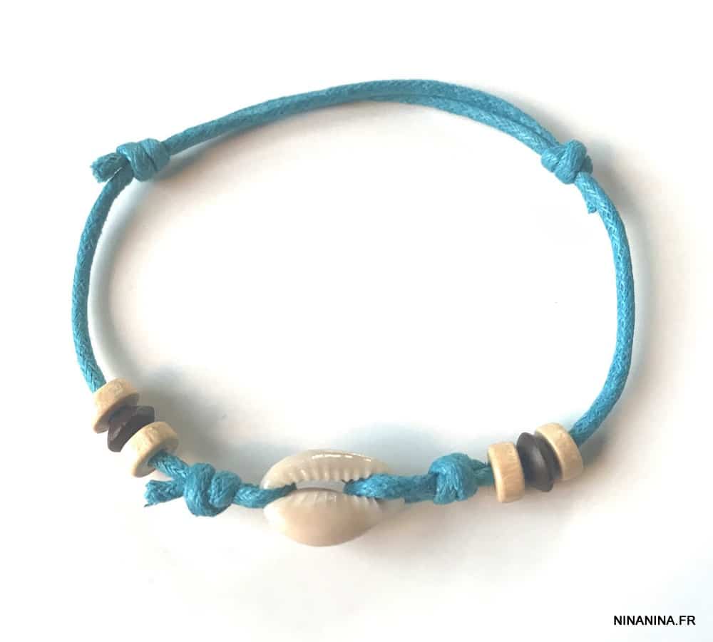 bracelet de l'amitié coquillage et nacre noeud coulissant fait main –  caurisandco