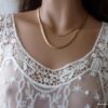 N4217a Chaine Plaqué Or maille serpent - Bijoux Chaines en ligne Ninanina