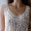 N4217b Chaine Plaqué Or maille serpent - Bijoux Chaines en ligne Ninanina