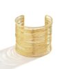 N4219i Bracelet Manchette femme doré multilignes - Bijoux Bracelets en ligne Ninanina