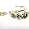 N4240d bracelet de cheville cordon coquillage grain de café