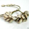 N4240m bracelet de cheville cordon coquillage grain de café