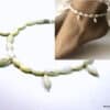 N4288z Bijou Pied Mariage nacre blanche et argent 925 massif - Bijoux de pieds mariée en ligne Ninanina