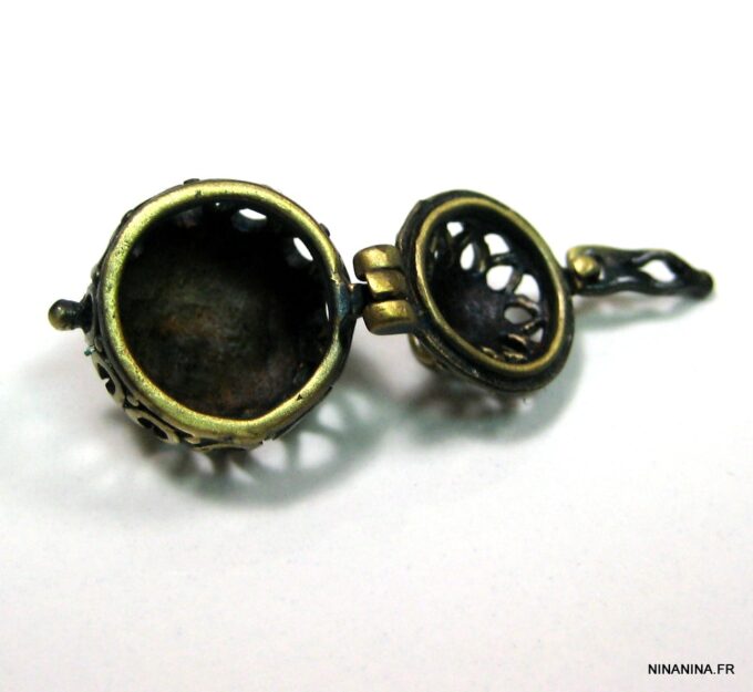 N4336l collier concrete de parfum métal bronze