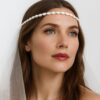 N4337d Headband mariage perles ovales en nacre blanche et Argent 925 - Accessoires bijoux de tete en ligne Ninanina