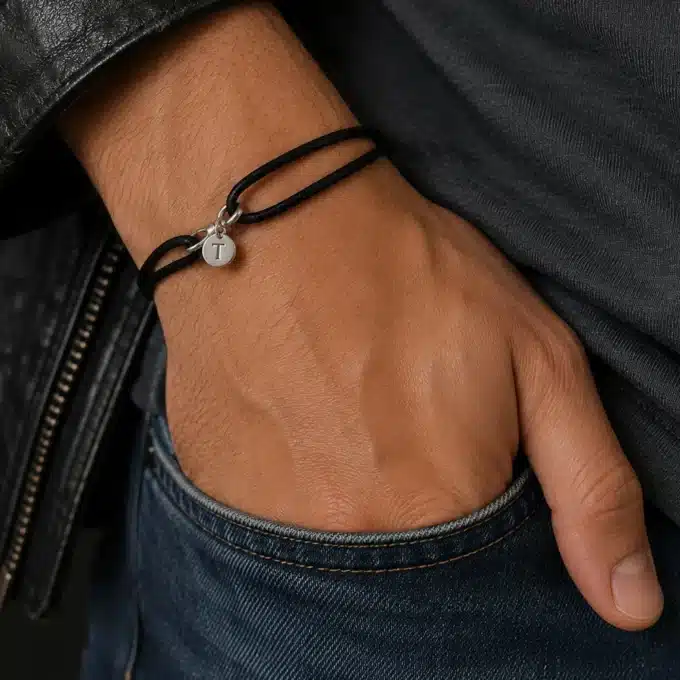 N4360 Bracelet infini argent prenom personnalisé Argent 925 massif - Bijoux bracelets mixtes en ligne Ninanina