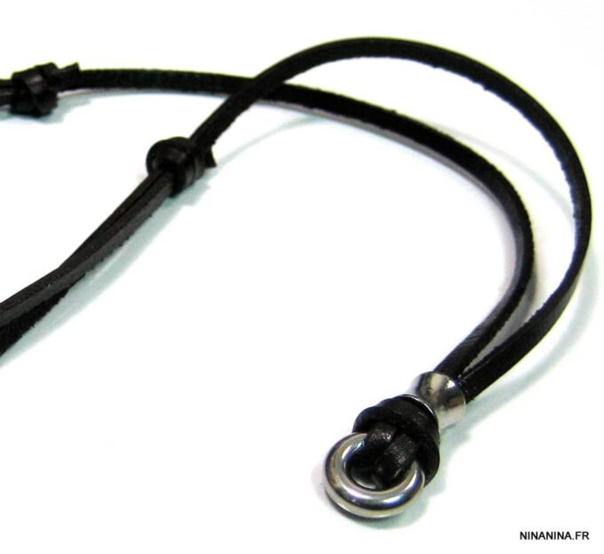 N4386h_collier_cuir_anneau_acier_inoxydable