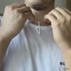 N4397b Pendentif Corse Triangle Collier Homme Acier inox - Bijoux Colliers Pendentifs en ligne Ninanina