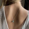 N4412b Collier Goutte D Eau Pendentif Howlite Turquoise Argent - Bijoux Colliers Femmes en ligne Ninanina
