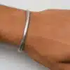 N4431d Bracelet Argent maille serpent plate pour homme - Bijoux colliers hommes en ligne Ninanina