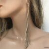 N4443e Boucles d'oreilles cuir long cordon daim naturel - Bijoux Boucles d'oreilles en ligne Ninanina