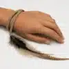 N4460 Bracelet plumes naturelles femme Argent 925 style boheme Bijoux bracelets femmes en ligne Ninanina